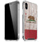 California Flag Dark Wood iPhone XS Max Clear Case